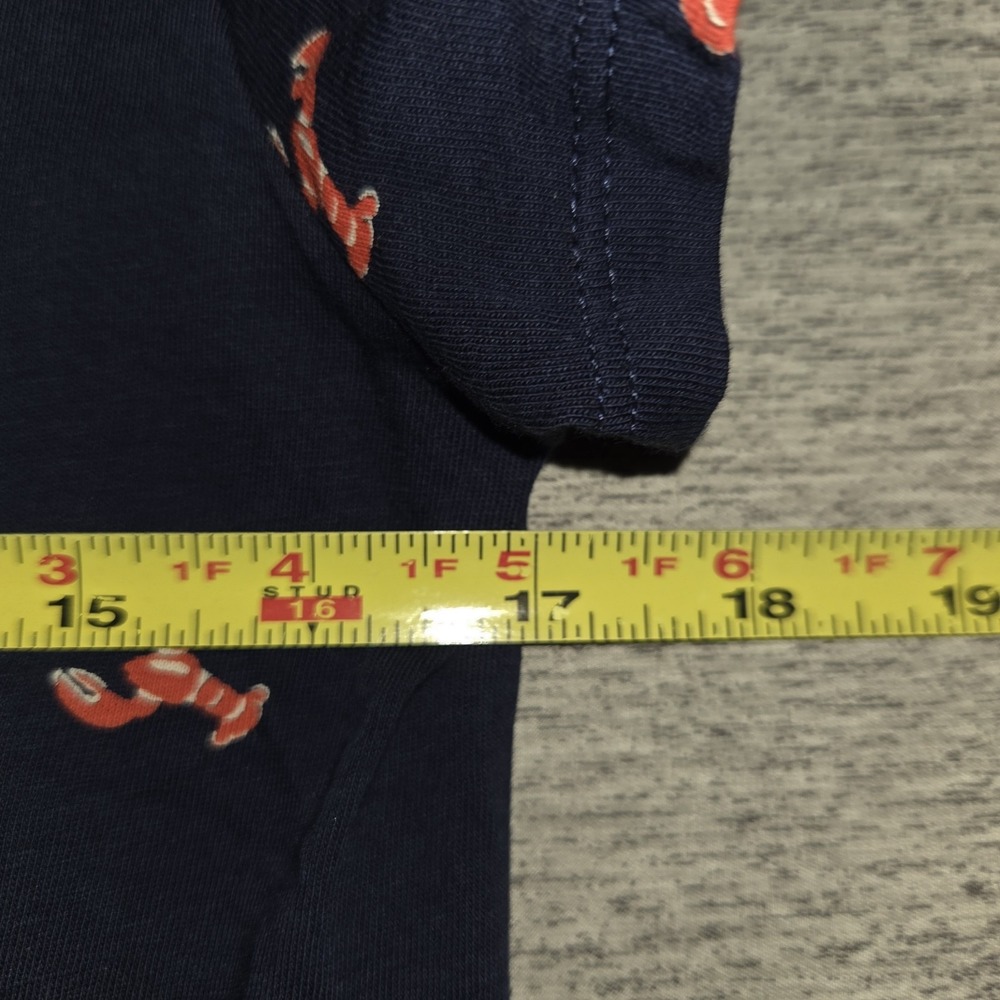 J.CREW Lobster Mini T-shirt Dress Blue Red Cotton Short Sleeve Knit Pullover XS - Picture 6 of 7
